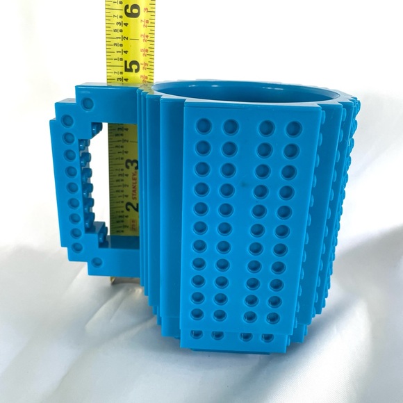 Lego Build-On Brick Blue Coffee Mug 12oz BPA Free Plastic Building Blocks - Picture 7 of 7